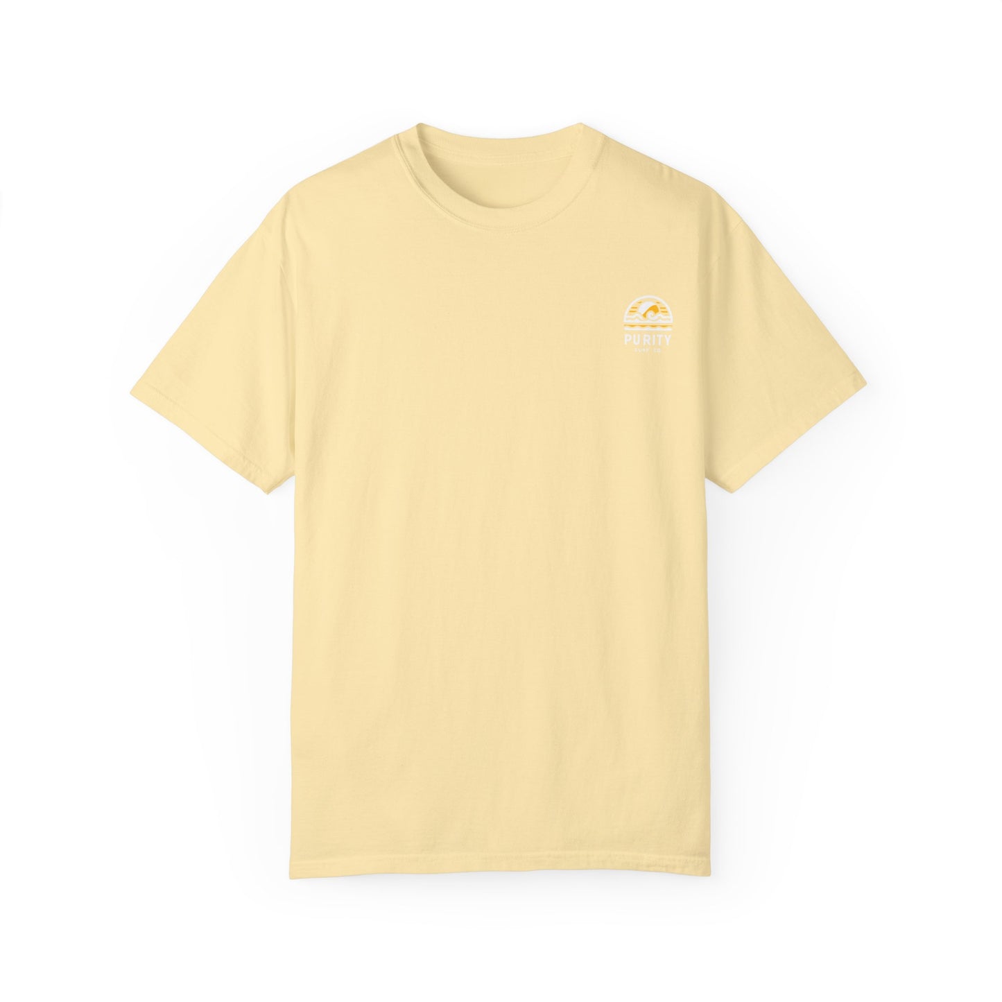 Unisex Surf-Inspired Garment-Dyed T-Shirt - 'Purity' Beach Vibe