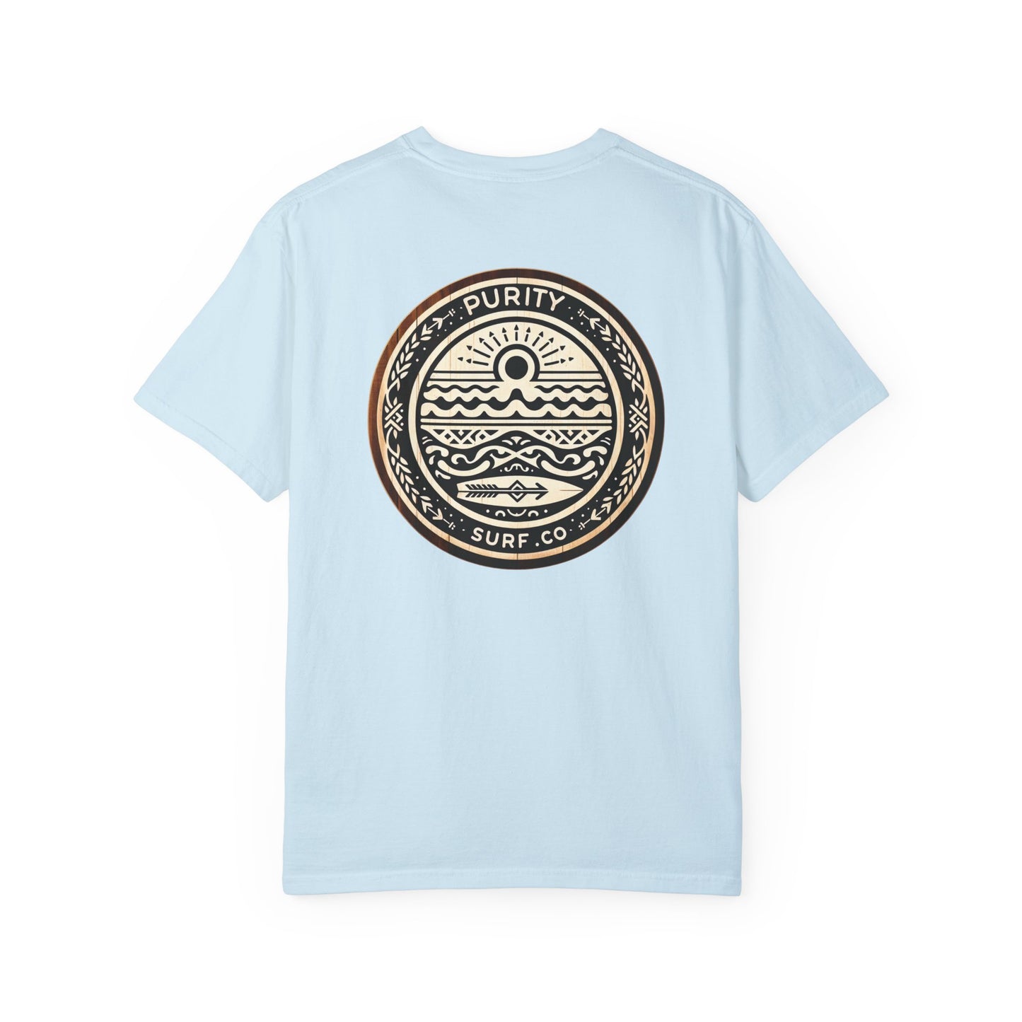 Unisex Surf-Inspired Garment-Dyed T-Shirt - 'Purity' Beach Vibe