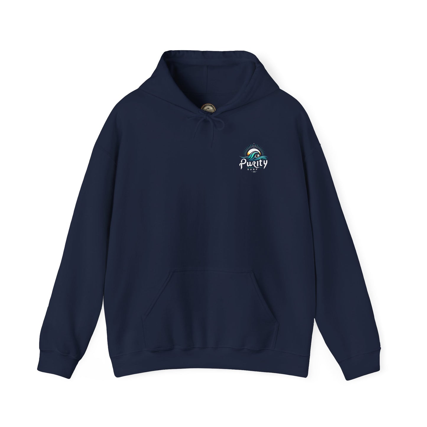 Unisex Heavy Blend™ Surf Vibes Hooded Sweatshirt | Purity Design | Perfect for Beach Lovers