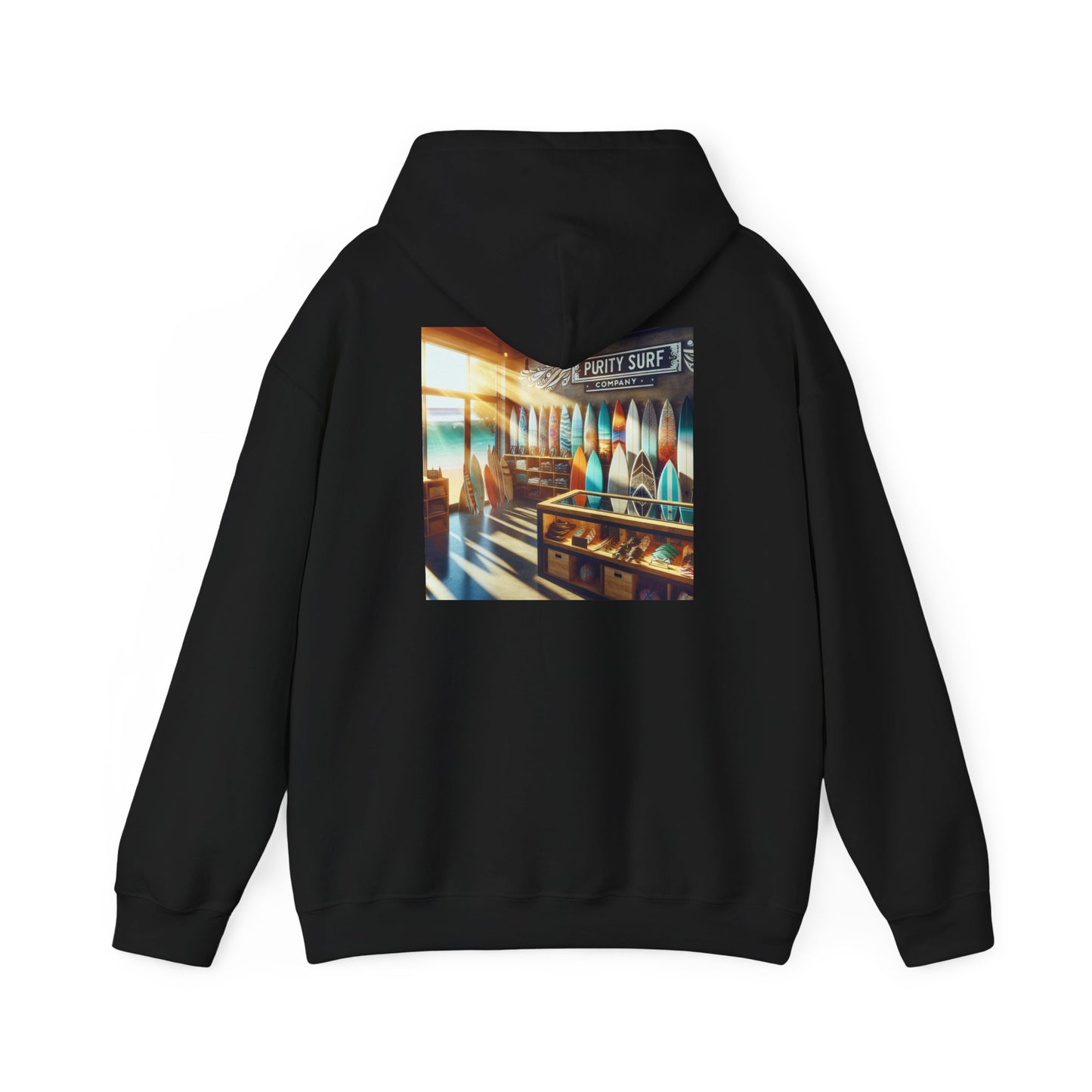 Unisex Heavy Blend™ Surf Vibes Hooded Sweatshirt | Purity Design | Perfect for Beach Lovers