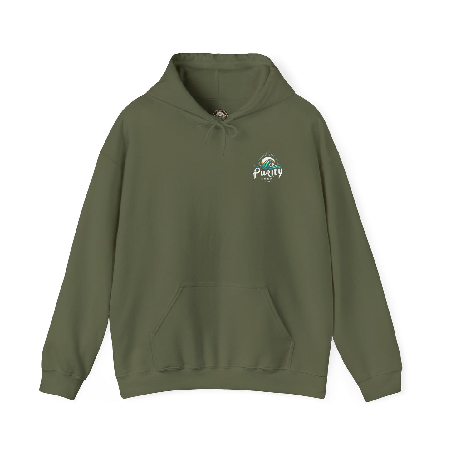 Unisex Heavy Blend™ Surf Vibes Hooded Sweatshirt | Purity Design | Perfect for Beach Lovers